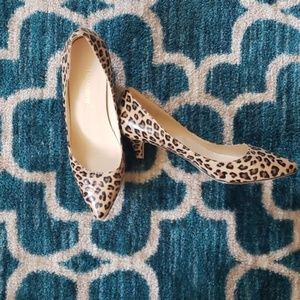 Leopard kitten heels